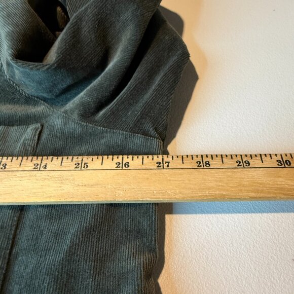 Eileen Fisher Women 1X Corduroy Shirt Jacket Green Soft Long Sleeve Ribbed Top - Picture 6 of 8